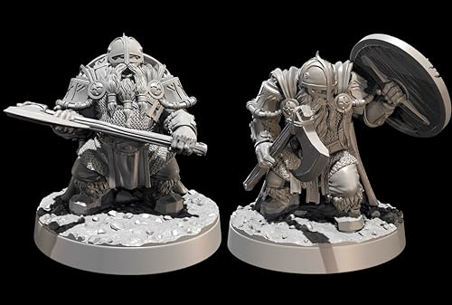 AERUIKJS 1/35 Ancient Tribal Dwarf Warrior Resin Model Kit Unbemalt und unmontiert Soldier Resin Model Kit (2 Figuren) // F4u-7s3 von AERUIKJS