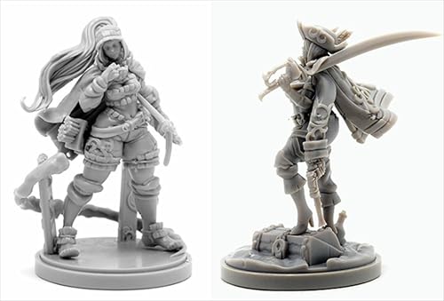 AERUIKJS 1/48 Ancient Female Warrior Samurai Resin Model Kit Unbemalt und unmontiert Soldier Resin Model Kit (2 Person) // K9U-6s11 von AERUIKJS