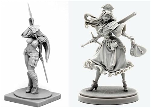 AERUIKJS 1/48 Ancient Female Warrior Samurai Resin Model Kit Unbemalt und unmontiert Soldier Resin Model Kit (2 Person) // K9U-6s16 von AERUIKJS
