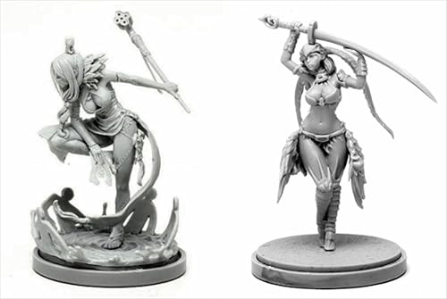 AERUIKJS 1/48 Ancient Female Warrior Samurai Resin Model Kit Unbemalt und unmontiert Soldier Resin Model Kit (2 Person) // K9U-6s24 von AERUIKJS