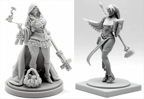 AERUIKJS 1/48 Ancient Female Warrior Samurai Resin Model Kit Unbemalt und unmontiert Soldier Resin Model Kit (2 Person) // K9U-6s39 von AERUIKJS
