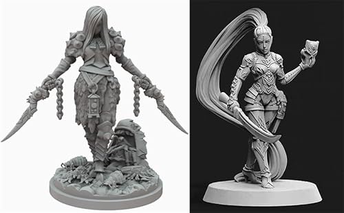 AERUIKJS 1/48 Ancient Female Warrior Samurai Resin Model Kit Unbemalt und unmontiert Soldier Resin Model Kit (2 Person) // K9U-6s54 von AERUIKJS
