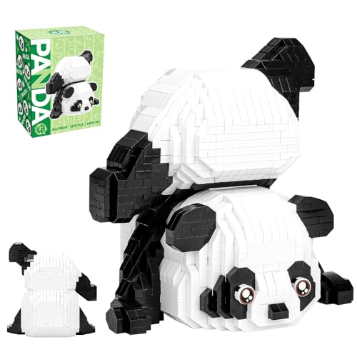 AEUZWR Mini Bausteine Panda, Panda Bausteine Spielzeug Bricks, Panda Klemmbausteine Building Block Sets, 1325 Stücke Handstand-Panda Bauspielzeug, Geschenke für Erwachsene, Kinder von AEUZWR