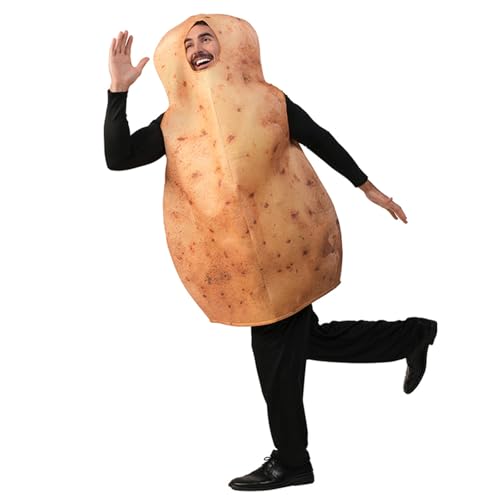 AEVIDKZOP 70er 80er 90er Jahre Kostüm Outfit Herren und Damen, Kartoffel-Kleid, Retro Karneval Trainingsanzug, Fasching, Bad Taste, Jogginganzug Outfit von AEVIDKZOP