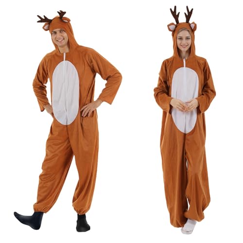AEVIDKZOP Halloween Frontmann Kostüm für Herren und Damen, Elch-Strampler, Junggesellenabschieds Outfit, Fasching, Bad Taste, Weiß, Einheitsgröße AEVIDKZOP Halloween Frontmann Kostüm für Herren und Damen, Elch-Strampler, Junggesellenabschieds Outfit, Fasching, Bad Taste, Weiß, Einheitsgröße von AEVIDKZOP