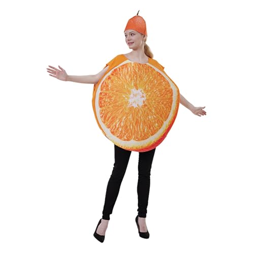 AEVIDKZOP Kostüm Outfit Herren und Damen, Orangefarbenes Kleid, Retro Karneval Trainingsanzug, Fasching, Bad Taste, Jogginganzug Outfit, Partykleidung von AEVIDKZOP