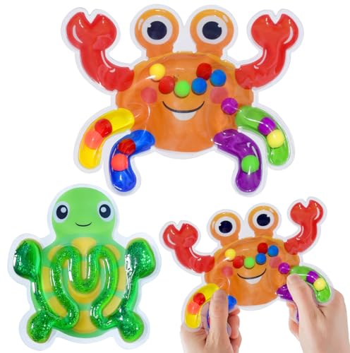 AEYAKA Montessori-Spielzeug zum Farbsortieren – Sensorisches Spiel zur, pädagogische Lernaktivität, Beruhigungsspielzeug in Form Einer Schildkröten und krabbe für Kleinkinder Kinder Erwachsene von AEYAKA
