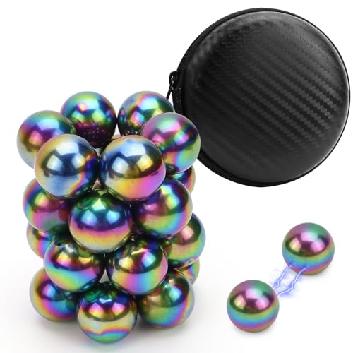 AFAIK 26 Stück Magnetic Stones Magnetspiel Steine Mini Magnetsteine Vielseitiger Stresskiller Schwache Magnetische Ferrit Steine Erwachsene Stressabbau Zeitvertreib Büro Gadget von AFAIK