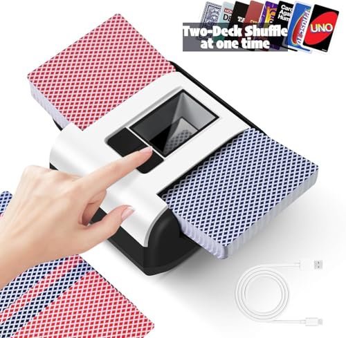 Automatischer Kartenmischer, 2 Kartensätze, 2000 mAh Akku, Geräuscharm, für Poker, Texas Hold'em, Blackjack Automatischer Kartenmischer, 2 Kartensätze, 2000 mAh Akku, Geräuscharm, für Poker, Texas Hold'em, Blackjack von AFAIK