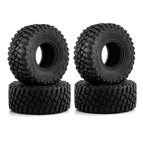 2/4 stücke TRX4M Klettern Auto 1.0 ''Reifen Gummi Reifen for 1/18 RC Crawler Auto Traxxas TRX4-M Defender Bronco Axial SCX24 FMS Teile(4pcs) von AFCAHEH