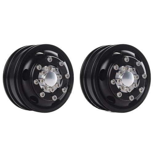 2 STÜCKE CNC Metall Vorne/Hinten RC Auto Felge for 1/14 RC Crawler Auto Tamiya Traktor LKW Hub Teile(2PCS Front T05) von AFCAHEH