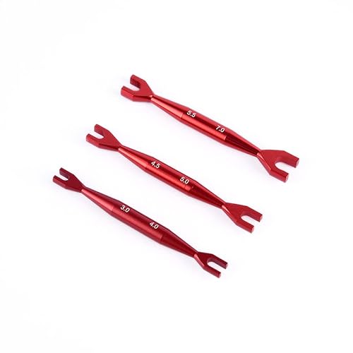 3 stücke Schraubenschlüssel 3-4mm 4,5-5mm 5,5-7mm Doppel Ende Universal Schraubenschlüssel Offene Ende Schraubenschlüssel for Rc Crawler Auto HSP Traxxas Axial SCX10(Rood) von AFCAHEH