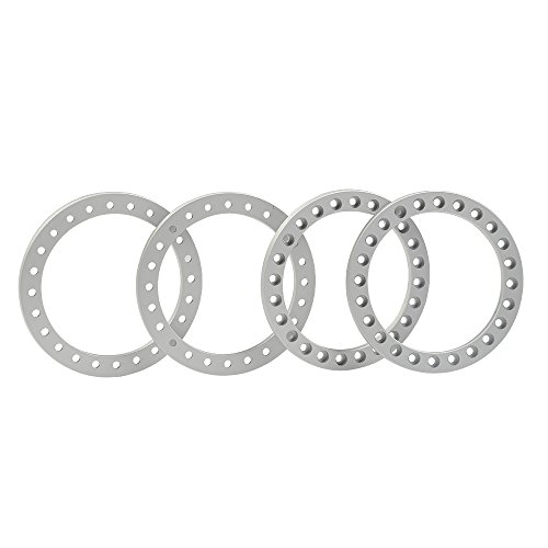 4 STÜCKE 1,9/2,2 Zoll Rad Äußere Beadlock Ring for 1/10 RC Crawler Auto Axial SCX10 Wraith TRX4 TRX6 D90 1,9 2,2 Rad Felgen(1.9inch-Matt Silver) von AFCAHEH