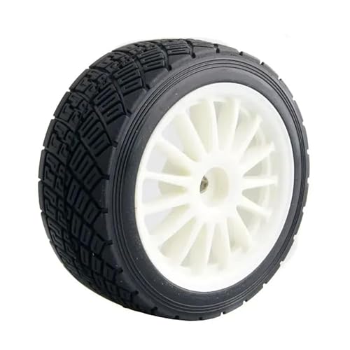 4 STÜCKE for 2,2 Zoll Felgen Hub & 80MM Reifen Reifen RC Auto Teil RC Auto 1/10 for 1:10 WR8 Flux Rally 3,0 110697 94177(White) von AFCAHEH