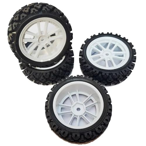 4 Stück 70 mm Offroad-RC-Buggy-Reifen for 1/10 Tamiya TT01 TT02 XV01 LC Racing PTG-2 HSP HPI – langlebiges Gummi und starker Grip(B) von AFCAHEH
