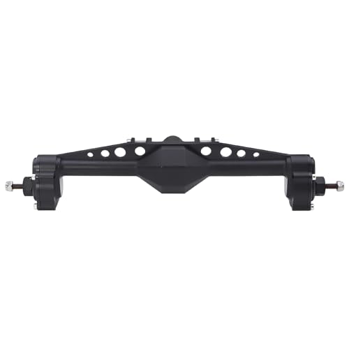 7075 Aluminium Vorne Hinten Portal Achse EIN Stück Konstruktion Offset Mit BTA Servo Halterung for Axial Capra SCX10 III LCG Chassis(Black Rear Axle) von AFCAHEH