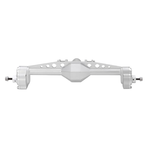 7075 Aluminium Vorne Hinten Portal Achse EIN Stück Konstruktion Offset Mit BTA Servo Halterung for Axial Capra SCX10 III LCG Chassis(Silver Rear Axle) von AFCAHEH