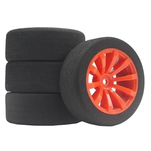 AFCAHEH 1/10 Flat car Sponge tire RC tire Professional Racing 94123 Sakura D4 Tiangong TT02 Flat car 6 Degrees hub(604-6019) von AFCAHEH