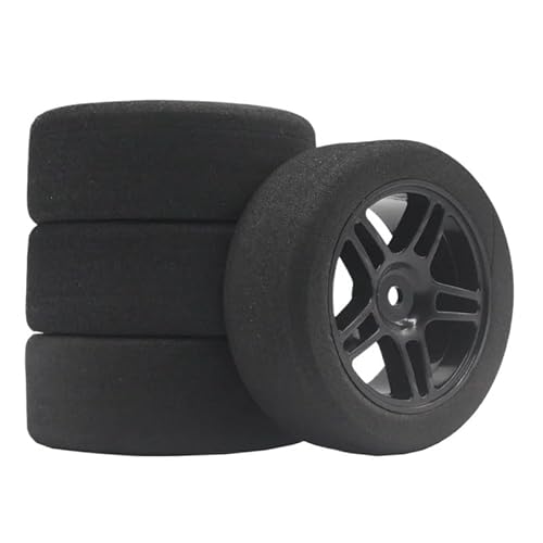 AFCAHEH 1/10 Flat car Sponge tire RC tire Professional Racing for HSP 94123 Sakura D4 Tiangong TT02 Flat car 6 Degrees hub(905B-6019) von AFCAHEH