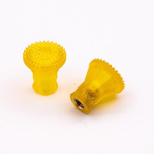 AFCAHEH 1 Paar V4 M3 Rocker Kappe Gimbal Stick Enden Abdeckung RC Drone Fernbedienung Joystick Hebel Teile for Radiomaster TX12 Jumper t20 T15(M3 Yellow) von AFCAHEH
