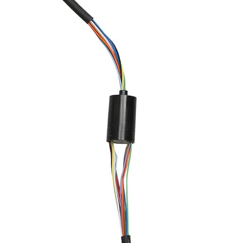 AFCAHEH 1 STÜCK 12-Kanal-Drähte 2A Doppelkontakt vergoldeter Schleifring C-Typ Elektrischer Schleifring 250 U/min Drehleitfähiger Verbindungsstecker von AFCAHEH