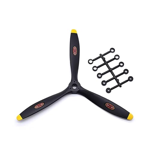 AFCAHEH 1 STÜCK RC Emuliertes Flugzeugmodell 8060 9060 1060 1170 1370 3-Blatt-Propeller aus Carbon-Nylon for Elektro-/Methanol-Benzinmotor(1060) von AFCAHEH