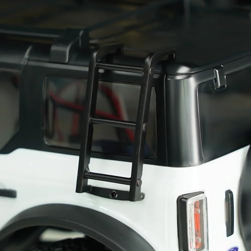 AFCAHEH 1 STÜCKE Schwarz Metall Mini Seitenleiter for 1/18 RC Crawler TRX4M Defender Bronco(for Defender) von AFCAHEH