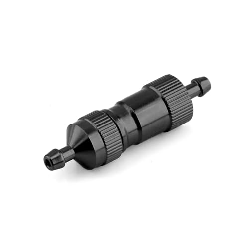 AFCAHEH 1 Stück for RC-Boot-Kraftstofffilter, fein, for Flugzeug- und Fahrzeugmodelle, Gas, Nitro, for RC-Modellboot, zerlegbarer Typ, Aluminium, L50 mm(Zwart) von AFCAHEH