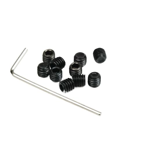 AFCAHEH 10 Stück Gewindestifte der Güteklasse 12.9, M2, M3, M4, mit Ringschneide, Innensechskant for RC-Modellboot, Motorwelle, Fahrwerk, Autoteile(M3x3mm) von AFCAHEH