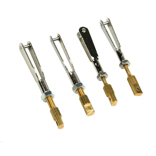 AFCAHEH 10 Stück M2/M3 Metall-Gabelkopf, Eisen-U-Clip-Klemmen, Spannfutter, Zugstangen-Verbindungsstück, Kupplung, Messingschraube, Ersatzteile for DIY RC-Flugzeugmodelle(10pcs M2) von AFCAHEH