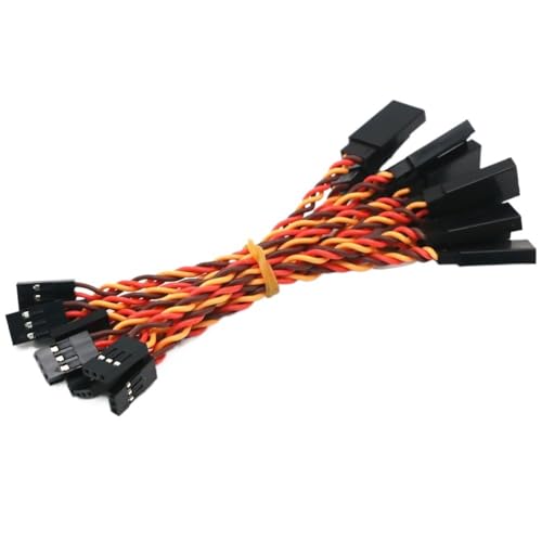 AFCAHEH 10 stücke 10/15 / 30/50 / 100cm Servo Verlängerung Kabel 30/60 core for Futaba JR Anti-störungen Servo for RC Hubschrauber Teil/(10CM 30core) von AFCAHEH