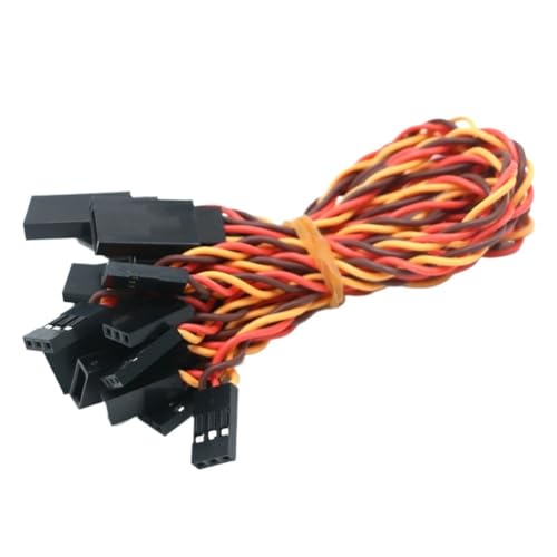 AFCAHEH 10 stücke 10/15 / 30/50 / 100cm Servo Verlängerung Kabel 30/60 core for Futaba JR Anti-störungen Servo for RC Hubschrauber Teil/(20CM 30core) von AFCAHEH