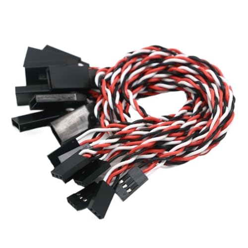 AFCAHEH 10 stücke 10/15 / 30/50 / 100cm Servo Verlängerung Kabel 30/60 core for Futaba JR Anti-störungen Servo for RC Hubschrauber Teil/(30CM 30core) von AFCAHEH