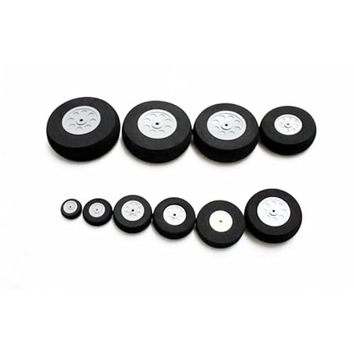 AFCAHEH 10 stücke for RC Flugzeug Rad 16/20/30/40/45/50/55/65/75 / 85mm Schwamm Reifen PU Kunststoff Rad hub(40MM) von AFCAHEH