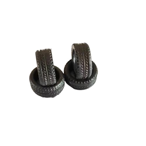 AFCAHEH 100 Stück for 1/64 1/32 Modellauto-Gummireifen 10,6 mm/11 mm/12 mm/14 mm/20 mm Reifen Reifen Ersatzteile for DIY Mini-Legierung Modellautos Szene(14mm) von AFCAHEH
