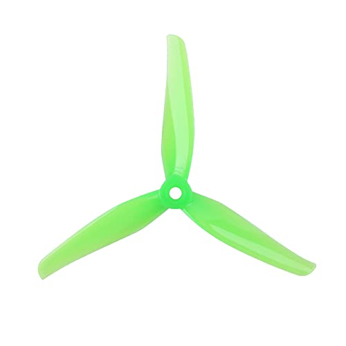 AFCAHEH 16 Stück Nazgul F5 5 Zoll 3-Blatt/Tri-Blade-Propeller mit 5 mm Befestigungsloch for FPV-Drohnenteil (8 Paar)(Green) von AFCAHEH