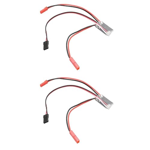 AFCAHEH 2 STÜCKE 3,2 V-12,6 V 1 S-3 S Gebürsteter ESC 10 A Dual-Wege mit/ohne Bremse 5 V 1 A BEC-Motordrehzahlregler for RC-Fahrzeugmodellflugzeug(Two Way w Brake) von AFCAHEH