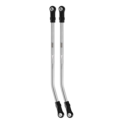 AFCAHEH 2 STÜCKE Edelstahl High Clearance Links mit Stangenenden for 1/10 RC Crawler Auto TRX4 SCX10 II SCX10 III VS4-10(2PCS 136mm) von AFCAHEH