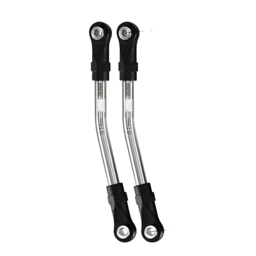 AFCAHEH 2 STÜCKE Edelstahl High Clearance Links mit Stangenenden for 1/10 RC Crawler Auto TRX4 SCX10 II SCX10 III VS4-10(2PCS 61mm) von AFCAHEH