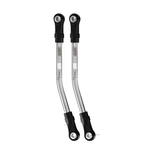 AFCAHEH 2 STÜCKE Edelstahl High Clearance Links mit Stangenenden for 1/10 RC Crawler Auto TRX4 SCX10 II SCX10 III VS4-10(2PCS 76mm) von AFCAHEH