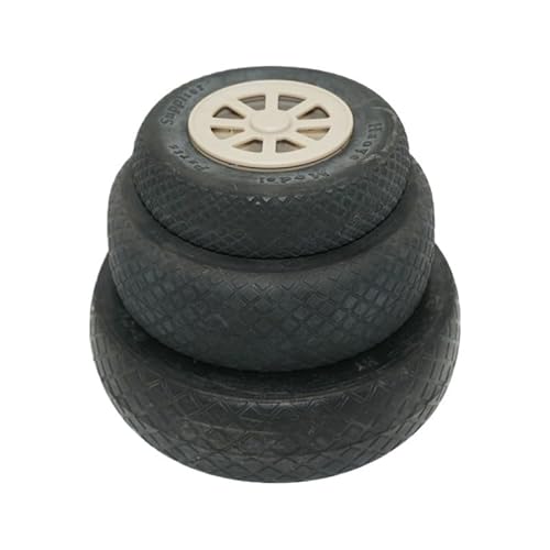 AFCAHEH 2 Stück Lufträder (Kunststoffnabe) Durchmesser 2 Zoll/2,75 Zoll/4 Zoll/5 Zoll Gummireifen (hohl) for RC-Flugzeugmodellzubehör(2pcs 2.75inch) von AFCAHEH
