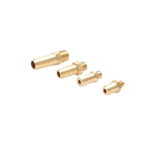 AFCAHEH 20 STÜCKE Wasserkühlungsdüse M3 M4 M5 M6 Gewinderohrverschraubung Kopplerverbinder Kupferwassernippel Messinghahn for DIY RC Boote(M6) von AFCAHEH