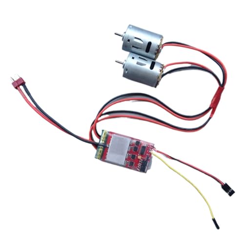 AFCAHEH 20A x 2 Bidirektionaler gebürsteter ESC Dual Way ESC Elektronischer Regler mit High Speed ​​380 Motor for RC DIY Auto/Boot Teile(1 ESC X 2 Motor) von AFCAHEH