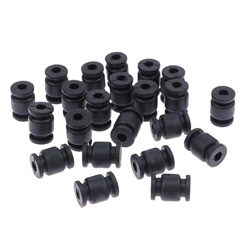 AFCAHEH 25Pcs Anti-Vibration Gummi Stoßdämpfer Ball Gimbal Dämpfung Ball for RC Drone Flight Controller(Zwart) von AFCAHEH