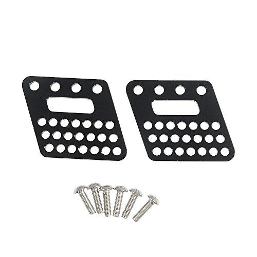 AFCAHEH 2Pcs Aluminium Legierung Vorne und Hinten Stoßdämpfer Halterung for Axial Wraith 90018 1/10 RC Crawler Auto Modell Upgrade Teil(Black Rear) von AFCAHEH