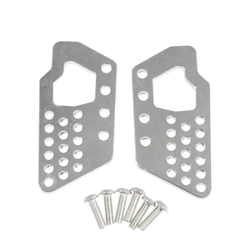 AFCAHEH 2Pcs Aluminium Legierung Vorne und Hinten Stoßdämpfer Halterung for Axial Wraith 90018 1/10 RC Crawler Auto Modell Upgrade Teil(Silver Front) von AFCAHEH