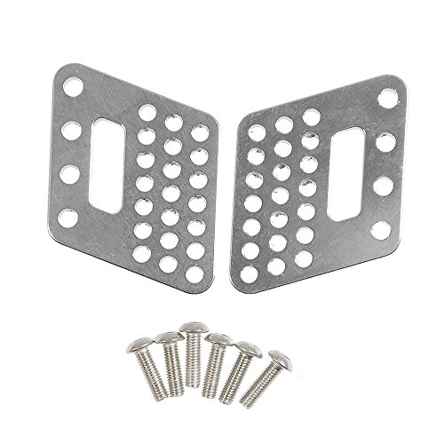 AFCAHEH 2Pcs Aluminium Legierung Vorne und Hinten Stoßdämpfer Halterung for Axial Wraith 90018 1/10 RC Crawler Auto Modell Upgrade Teil(Silver Rear) von AFCAHEH
