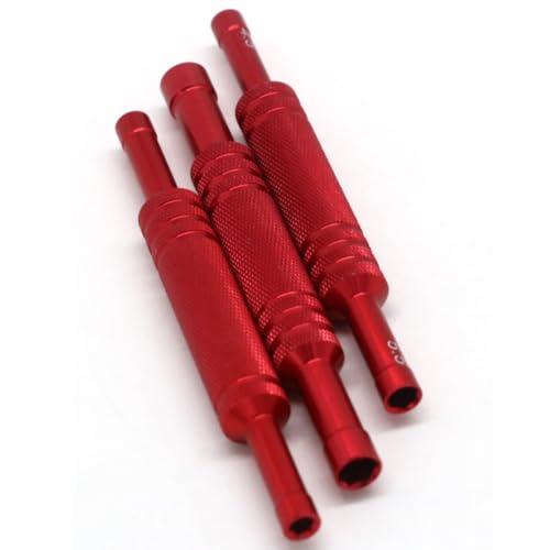 AFCAHEH 3 Teile/los Aluminium Legierung 4.0/5.0/4.5/5.5/7.0/8,0mm Doppel Kopf Hexagon Hülse Schraubendreher hex Wrench Werkzeug for RC Auto Teile(Rood) von AFCAHEH