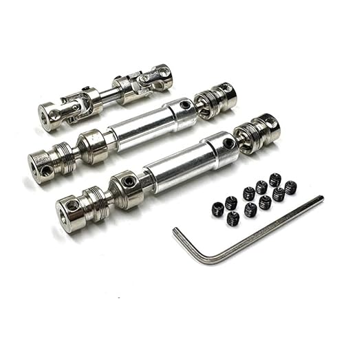 AFCAHEH 3Pcs Metall Antriebswelle CVD Antriebswelle for MN128 MN86 MN86S MN86K MN86KS MN G500 1/12 RC Auto Upgrade Teile Zubehör(Silver) von AFCAHEH