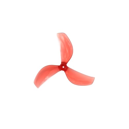 AFCAHEH 4 Paar 45 mm 3-Blatt-PC-Propeller 1 mm 1,5 mm for RC FPV Racing Freestyle 1,8 Zoll Cinewhoop Zahnstocher Drohnen DIY Teile(Clear Red Hole 1mm) von AFCAHEH
